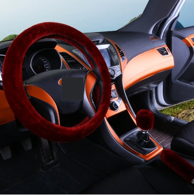 Winter Wool Plush Wheel Cover