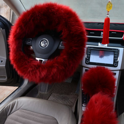 Wool Steering Wheel Cover Set