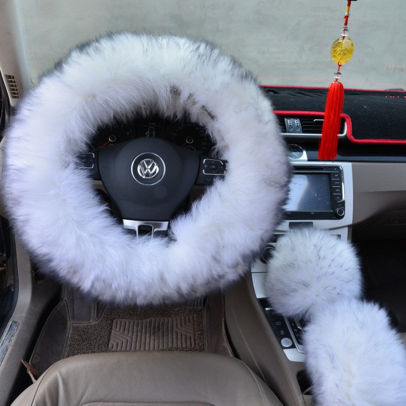 Wool Steering Wheel Cover Set