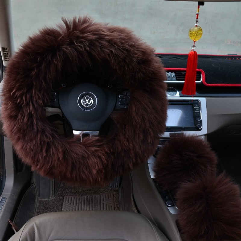Wool Steering Wheel Cover Set