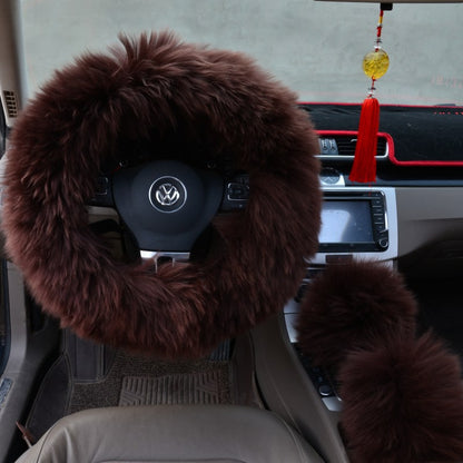 Wool Steering Wheel Cover Set