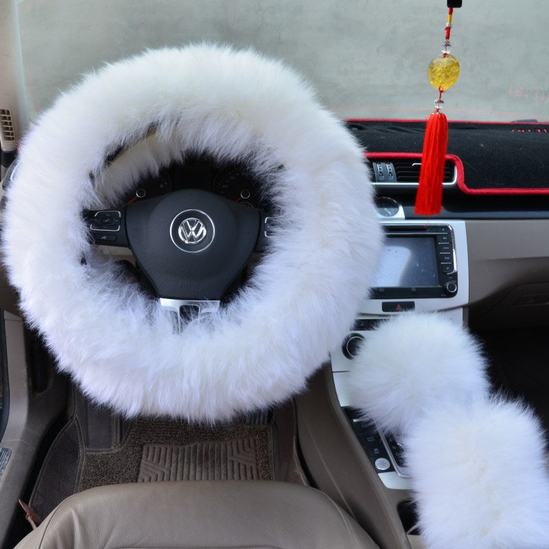 Wool Steering Wheel Cover Set