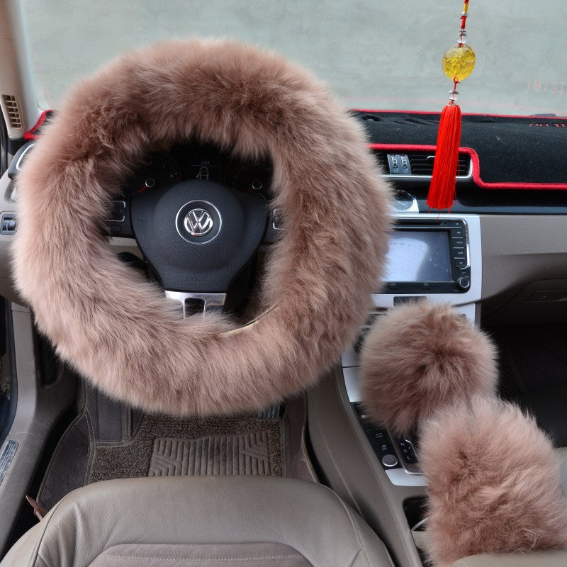 Wool Steering Wheel Cover Set