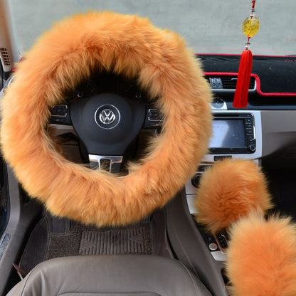 Wool Steering Wheel Cover Set