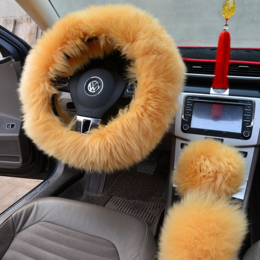 Wool Steering Wheel Cover Set