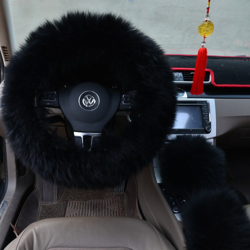 Wool Steering Wheel Cover Set