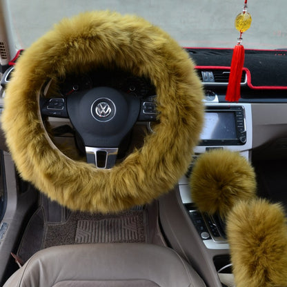 Wool Steering Wheel Cover Set