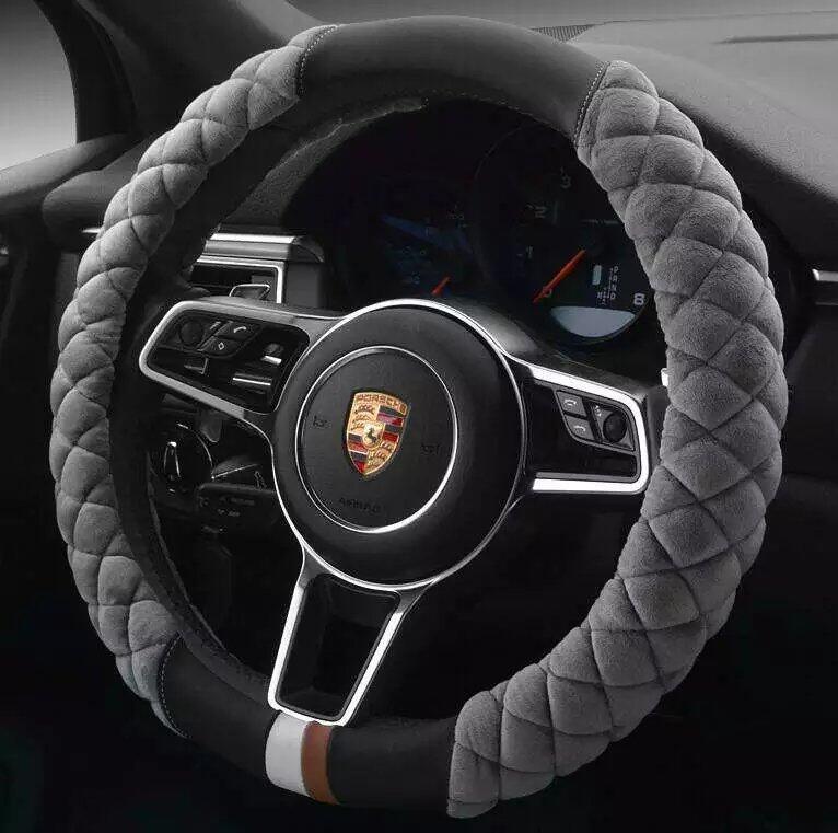 38cm Plush Steering Wheel Cover