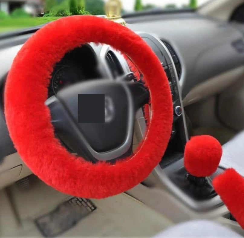 Winter Wool Plush Wheel Cover