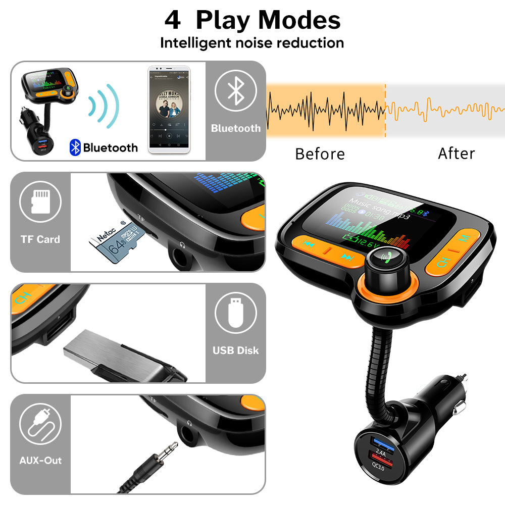 Bluetooth Car Player Color Screen